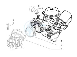 Carnaby 200 4t e3 drawing Carburettor assembly - Union pipe