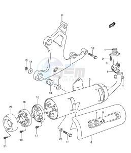 AN250 (E2) Burgman drawing MUFFLER