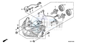 ST1300A9 UK - (E / ABS MKH MME) drawing HEADLIGHT