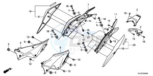 CBR250RAD CBR250R ABS 2E - (2E) drawing SIDE COVER/REAR COWL