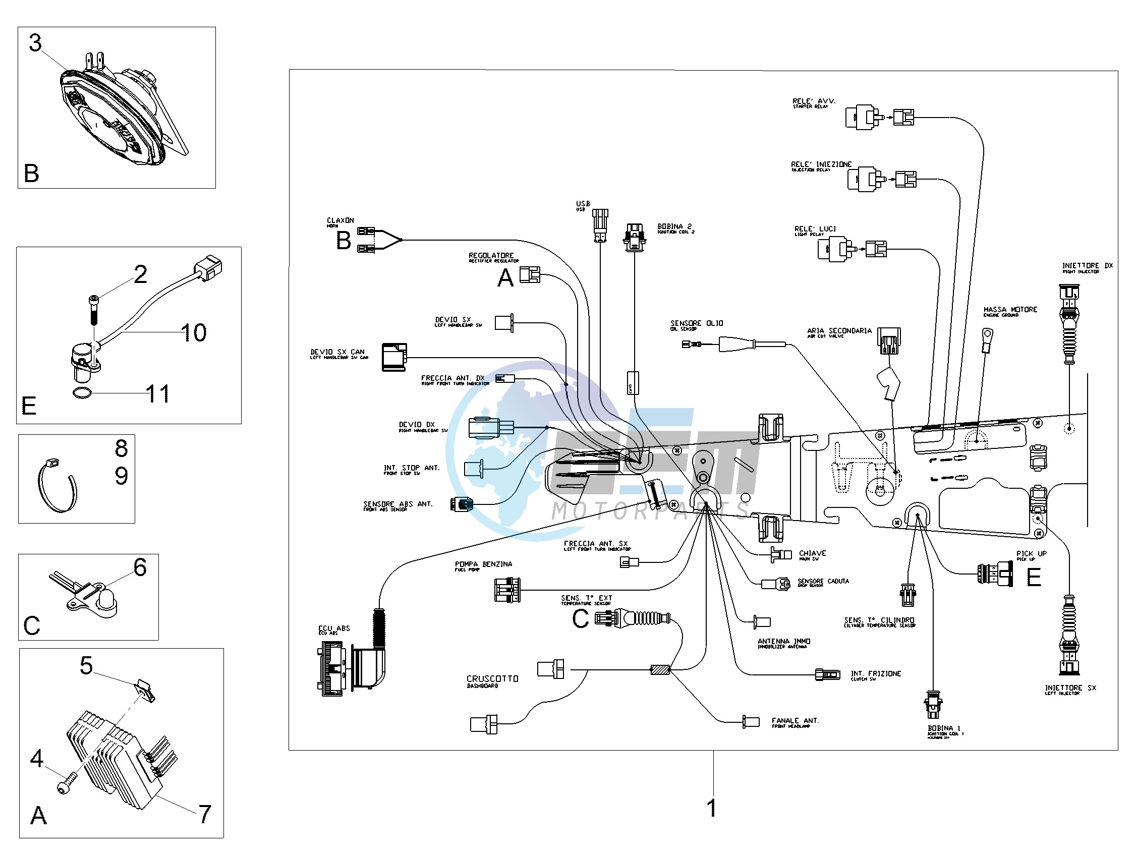 Front electrical system