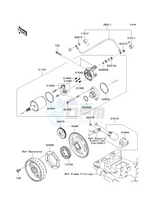 KVF 750 E [BRUTE FORCE 750 4X4I NRA OUTDOORS] (E8F-E9FA) E8FA drawing STARTER MOTOR