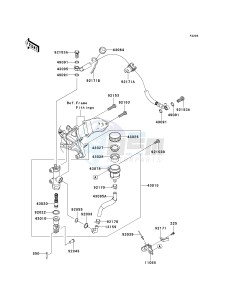 ZX 1000 E [NINJA ZX-10R] (E8F-E9FA) 0E8F drawing REAR MASTER CYLINDER