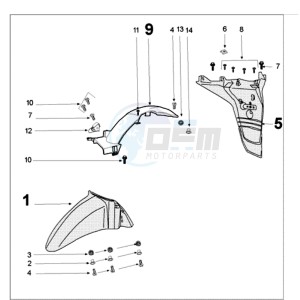 TWEET 125 N drawing FENDERS