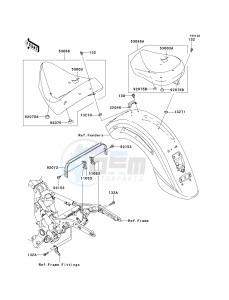 VN 1600A A[VULCAN 1600 CLASSIC] (A1-A3) [VULCAN 1600 CLASSIC] drawing SEAT-- JKBVNKA1 5A014811 - - -