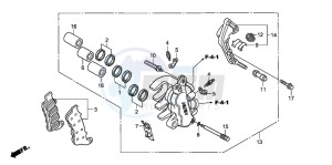 XL700VA drawing L. FRONT BRAKE CALIPER (ABS)