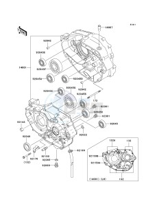 KL 250 G [SUPER SHERPA] (G9F) G9F drawing CRANKCASE