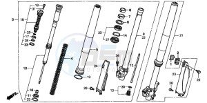 CR250R drawing FRONT FORK (2)