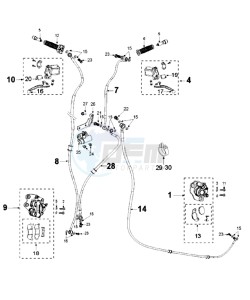 DJANGO 125 EVASION drawing BRAKE SYSTEM