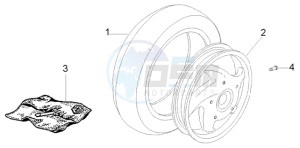 Fly 125 4t drawing Rear Wheel