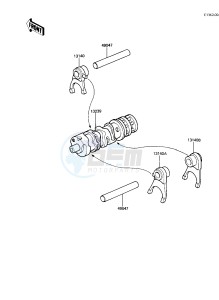 AR 50 A (A1) drawing GEAR CHANGE DRUM & FORKS