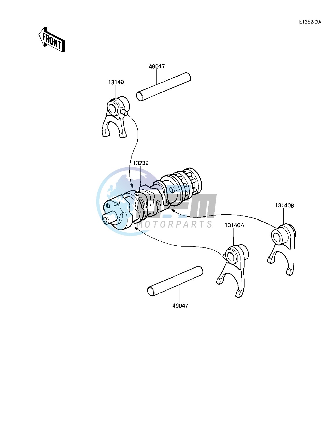 GEAR CHANGE DRUM & FORKS