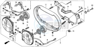 XRV750 AFRICA TWIN drawing HEADLIGHT