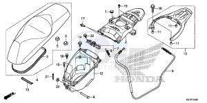 SH125ASE SH125AS UK - (E) drawing SEAT/LUGGAGE BOX