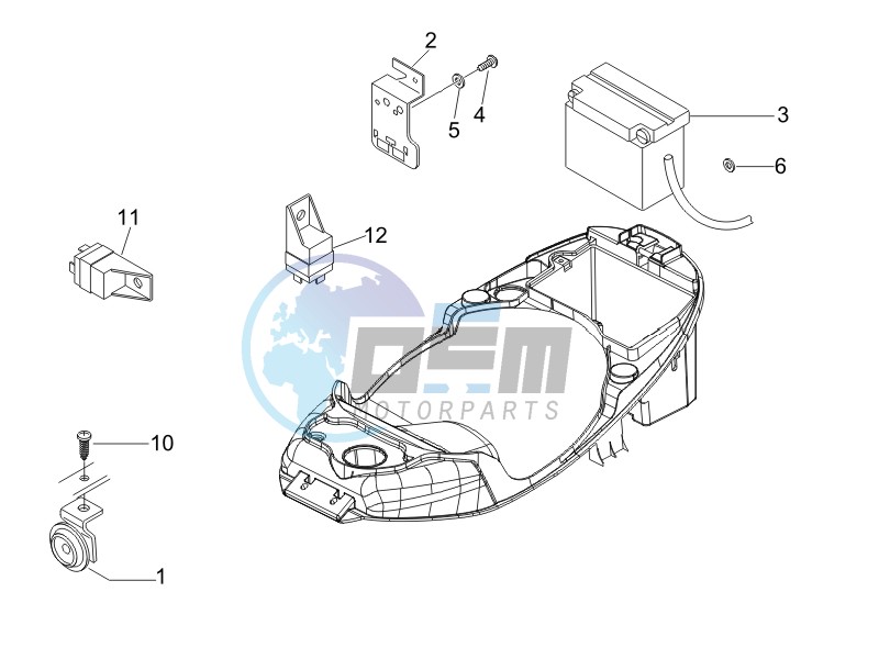 Control switches - Battery - Horn