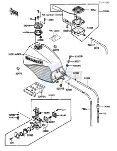 ZX 900 A [NINJA] (A1-A2) NINJA 900 drawing FUEL TANK -- ZX900-A1- -