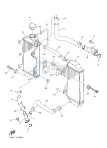 YZ250F (1SME 1SMJ 1SMK 1SML) drawing RADIATOR & HOSE