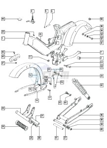 WIZZ-RD_25-45kmh_X-K1 50 X-K1 drawing Frame-swinging arm-mudguards