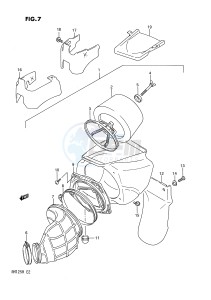 RM125 (E2) drawing AIR CLEANER