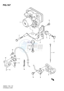 AN650 (E2) Burgman drawing HYDRAULIC UNIT (AN650AL1 E19)