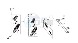 GTS 300i drawing CENTRAL STAND / SIDE STAND