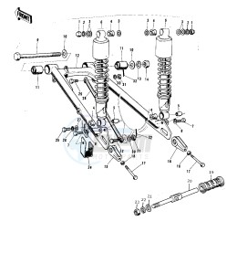 G5 (B-C) 100 drawing SWING ARM_SHOCK ABSORBERS -- 74-75 B_C- -