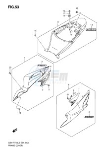 GSX-R750 drawing FRAME COVER L2 ( GLR )