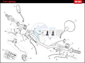 TANGOO-50-RED drawing HANDLEBAR - CONTROLS