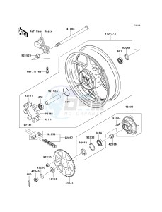 KLE 650 A [VERSYS EUROPEAN] (A7F-A8F) A7F drawing REAR HUB