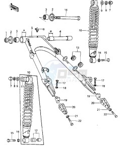 KZ 1000 A [KZ1000] (A3-A4) [KZ1000] drawing SWING ARM_SHOCK ABSORBERS -- 79-80 A3_A3A_A4- -