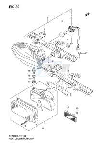 LT-F400 (P17) drawing REAR COMBINATION LAMP