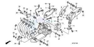 CB600F3A Australia - (U / ST) drawing EXHAUST MUFFLER