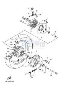 TT-R125LWE (2PTJ) drawing REAR WHEEL