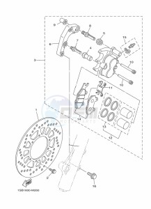 XTZ125E (1SBH) drawing FRONT BRAKE CALIPER