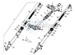 RS 50 drawing Front fork Showa