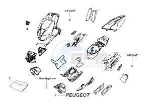 X–FIGHT - 50 cc drawing GRAPHIC SET X-FIGHT N – NP