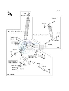 KVF 360 B [PRAIRIE 360] (B6F-B9F) B9F drawing SUSPENSION