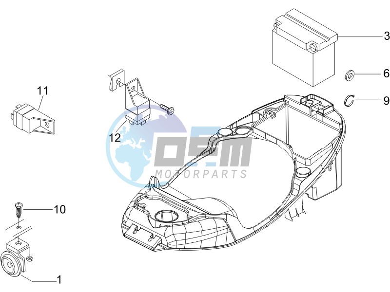 Control switches - Battery - Horn