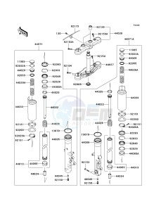 VN 1700 B [VULCAN 1700 VOYAGER ABS] (9FA) B9FA drawing FRONT FORK