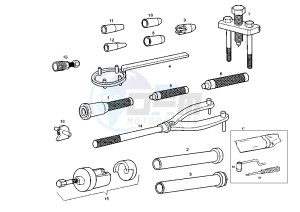 SENDA BLACK EDITION - 50 cc drawing WORKSHOP SERVICE TOOLS