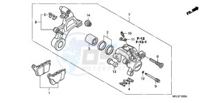 CBR1000RA9 U / ABS MME SPC drawing REAR BRAKE CALIPER