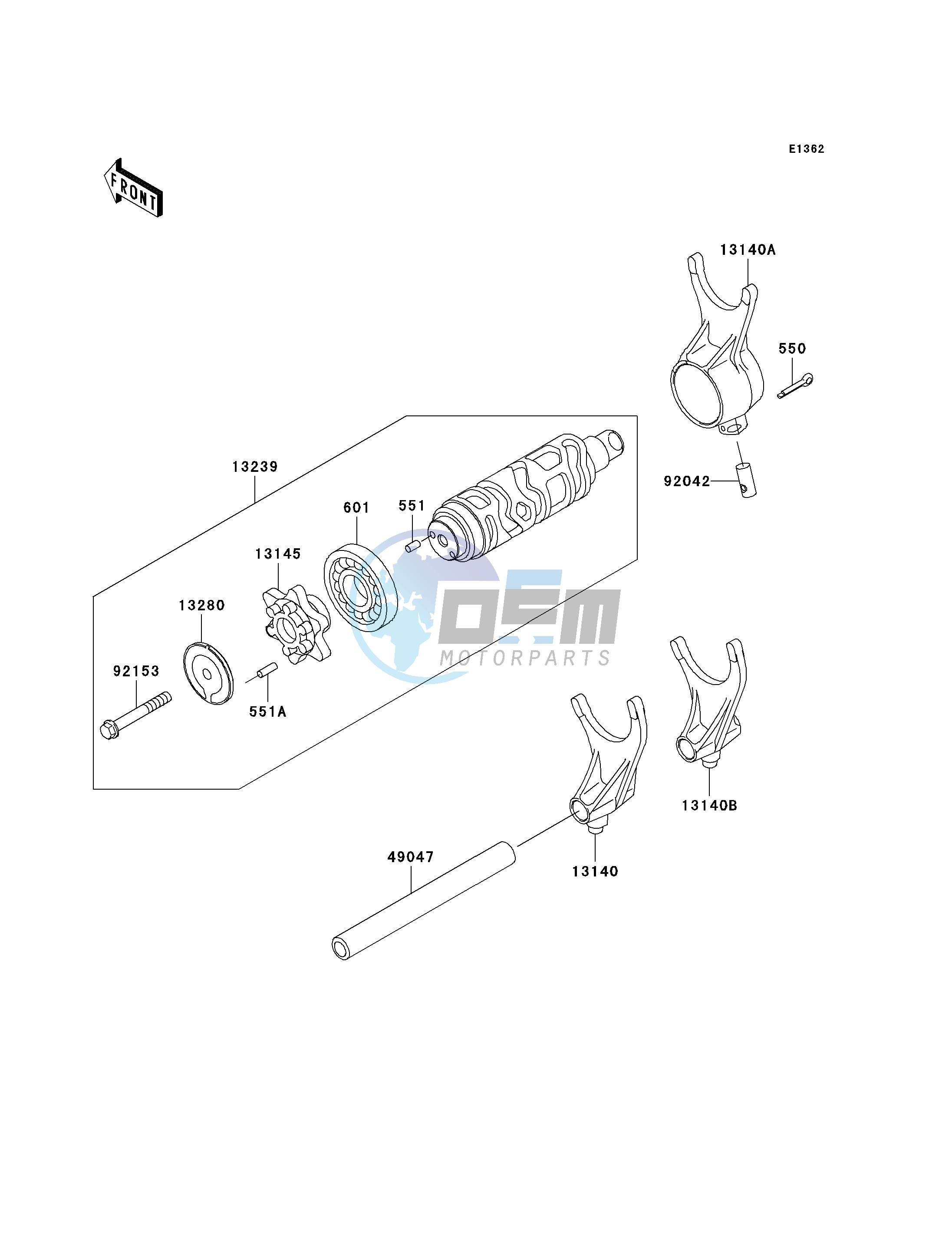 GEAR CHANGE DRUM_SHIFT FORK-- S- -