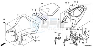 CBR1000RRE Fireblade 2ED drawing SEAT (CBR1000RR/ RA)