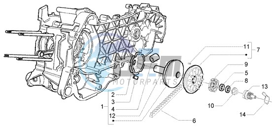 Driving half pulley