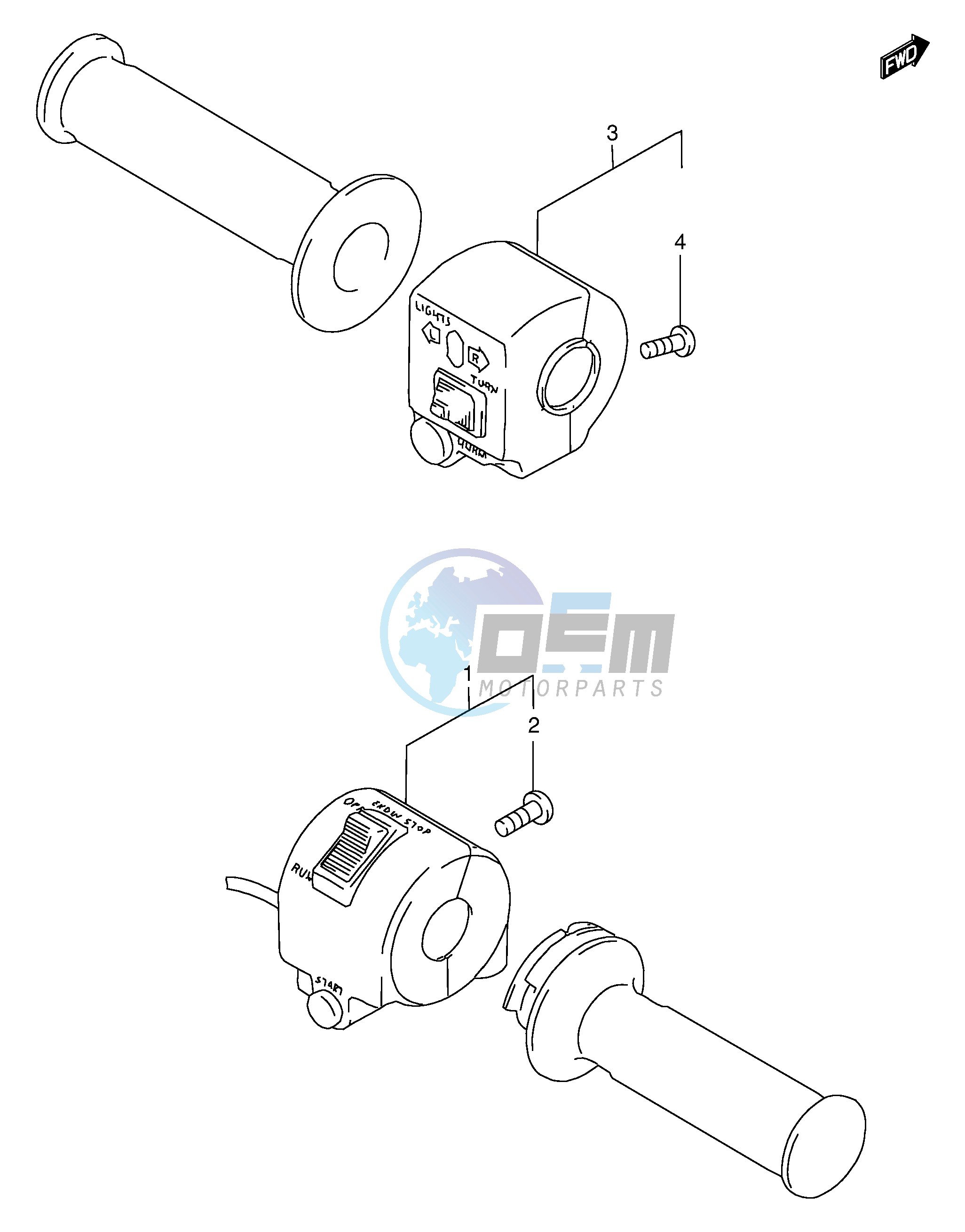 HANDLE SWITCH (MODEL T W X)