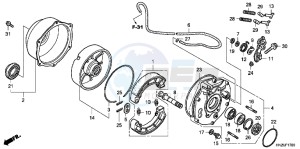 TRX500FAD TRX500FA Europe Direct - (ED) drawing REAR BRAKE PANEL