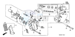 VFR800A9 Ireland - (EK / ABS MME TWO) drawing L. FRONT BRAKE CALIPER