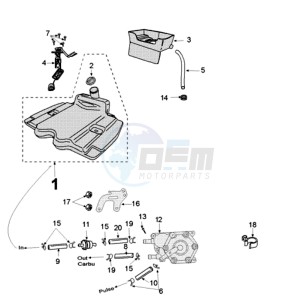 VIVA 3 L 4T SPORTLINE drawing TANK AND FUEL PUMP TAIYOGIKEN