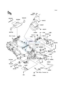 KFX700 KSV700A9F EU drawing Frame Fittings