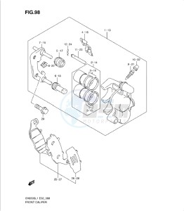 SV650/S drawing FRONT CALIPER (SV650SL1 E2)